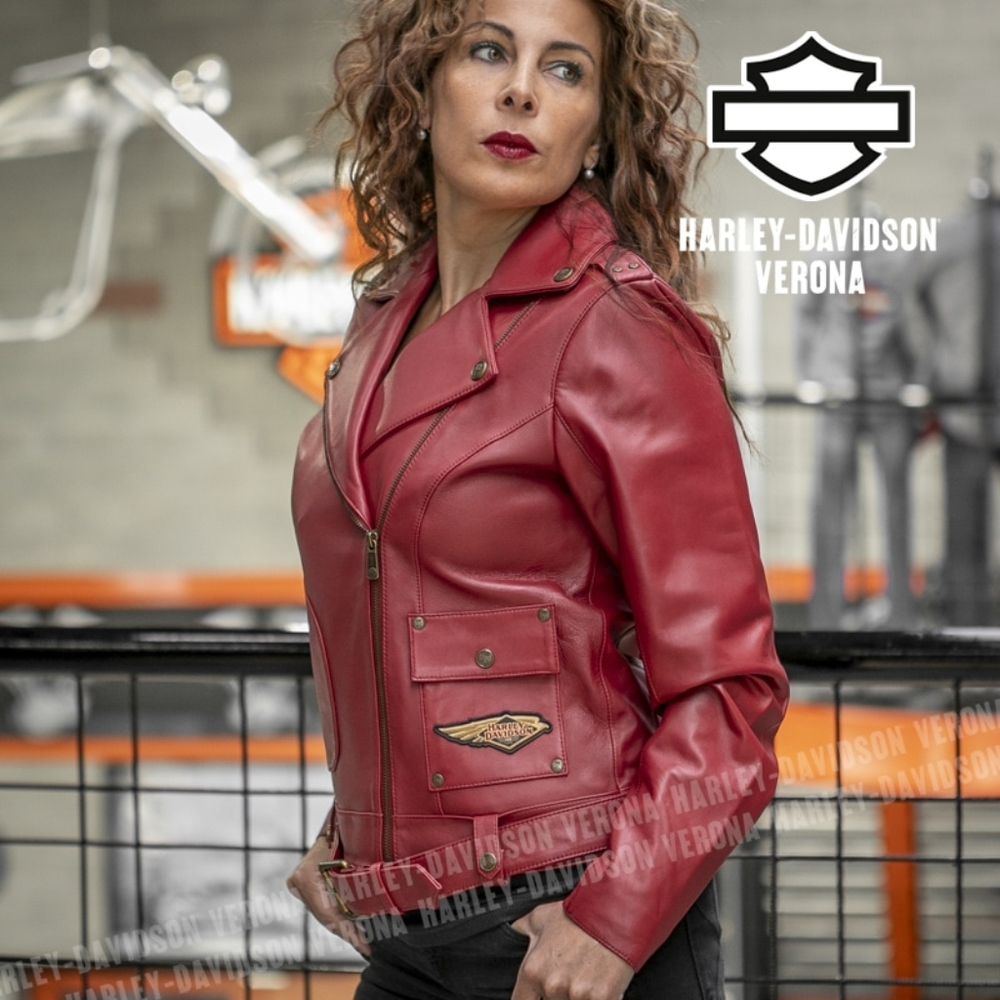 Harley-Davidson Red Leather Coat